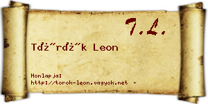 Török Leon névjegykártya