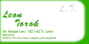 leon torok business card